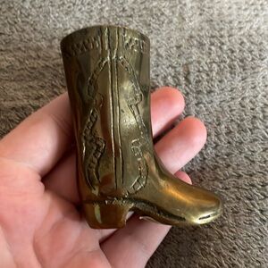 3” vintage brass boot